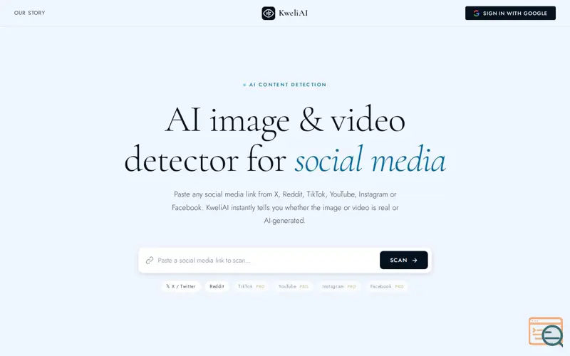 Screenshot of KweliAI