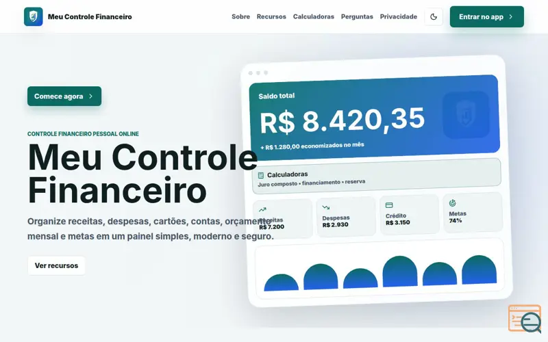 Screenshot of Meu Controle Financeiro