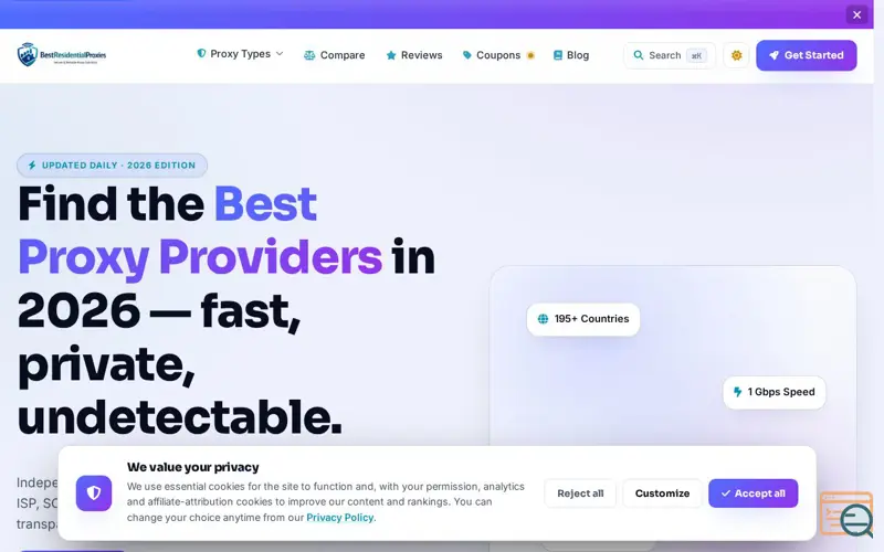 Screenshot of best residential proxies