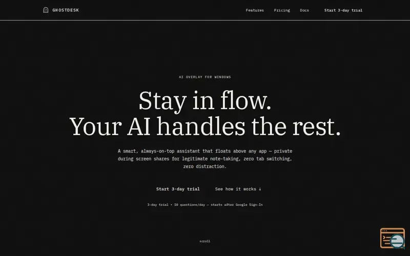 Screenshot of GhostDesk