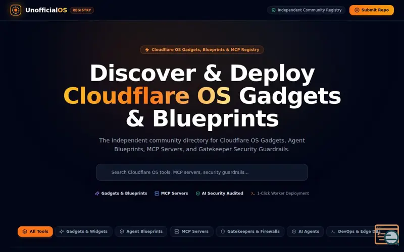Screenshot of UnofficialOS: Cloudflare OS Directory