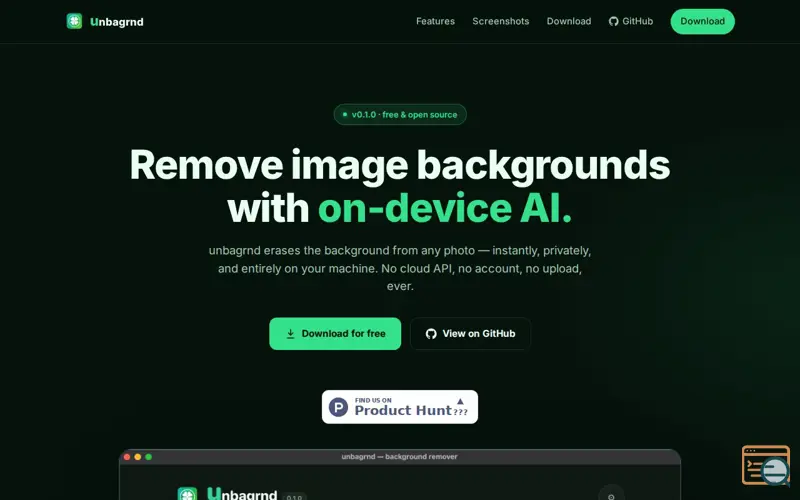 Screenshot of Unbagrnd