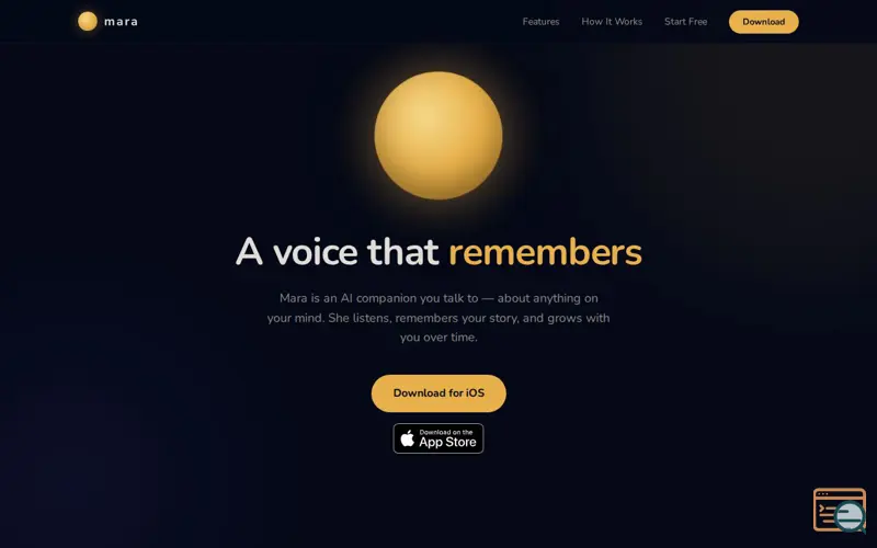 Screenshot of Mara — A Voice That Remembers