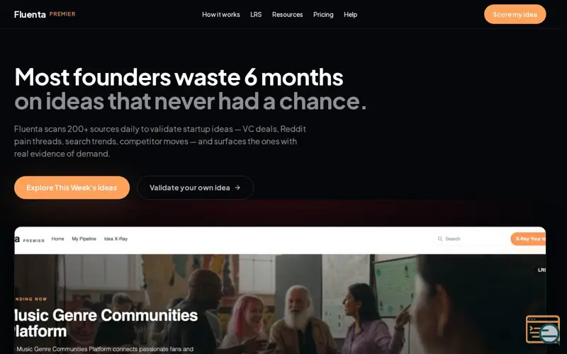 Screenshot of Fluenta