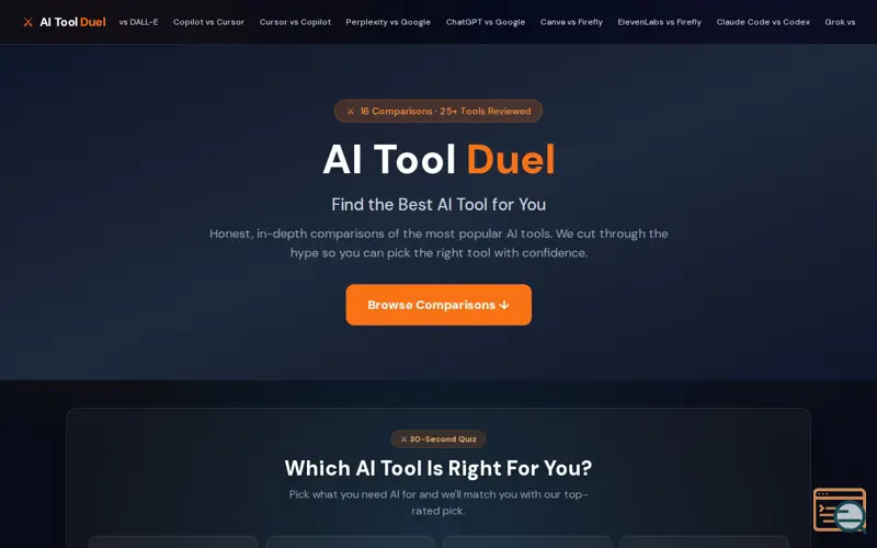 Screenshot of AI Tool Duel