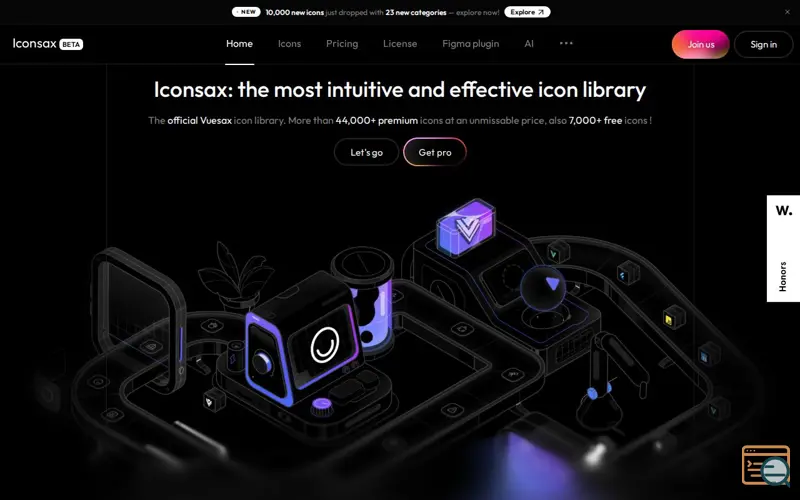 Screenshot of Iconsax