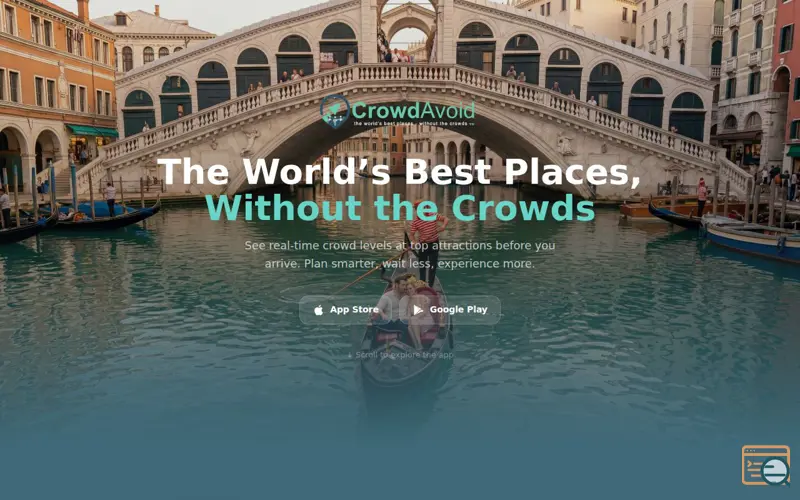 Screenshot of CrowdAvoid