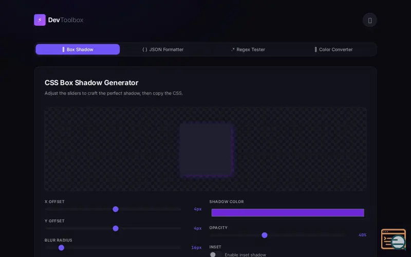 Screenshot of Dev Toolbox - Developer Utilities