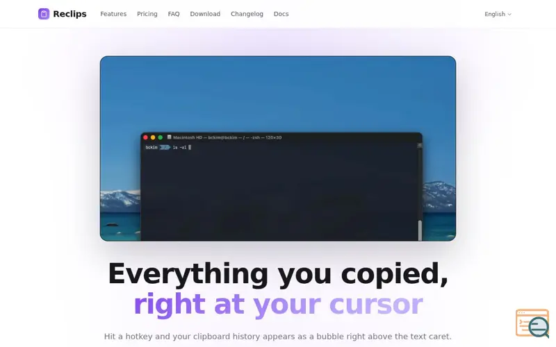 Screenshot of Reclips