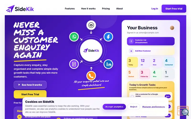 Screenshot of SideKik