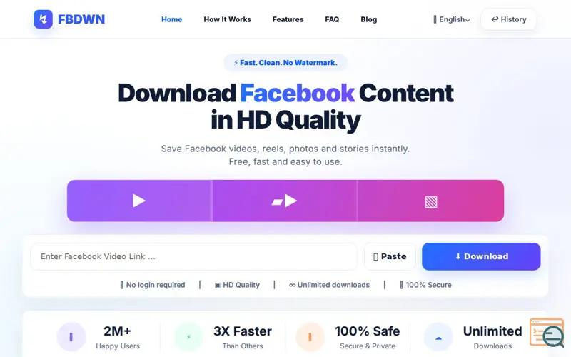 Screenshot of FBDWN