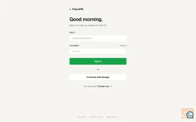 Screenshot of PulsePM AI