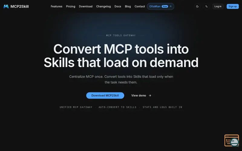 Screenshot of MCP2Skill