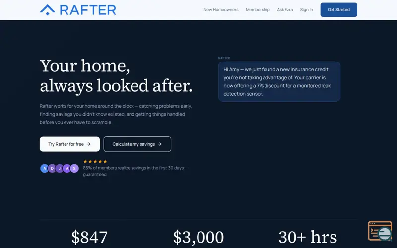 Screenshot of Rafter, a launch using FoundrList