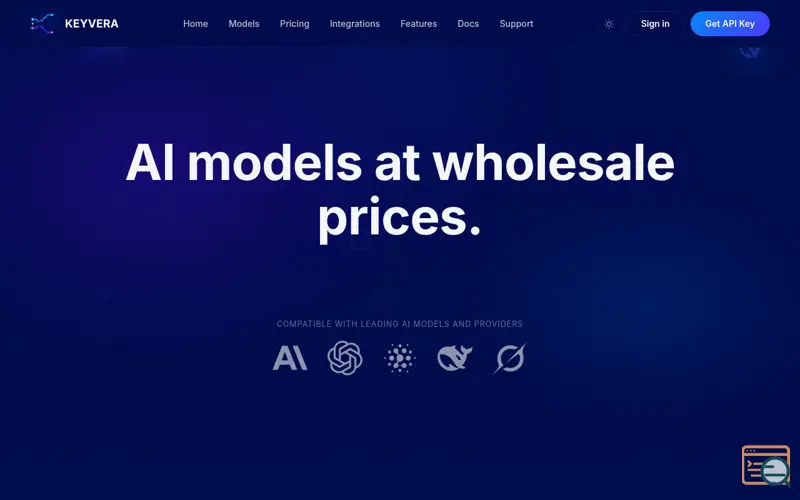 Screenshot of KEYVERA - AI API Gateway