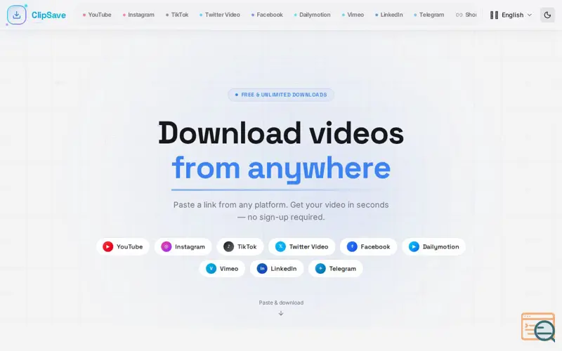 Screenshot of ClipSave