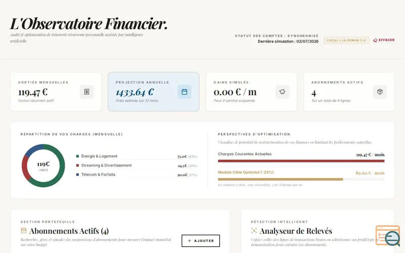 Screenshot of l'observatoire financier