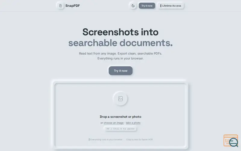 Screenshot of SnapPDF -Turn screenshots into documents
