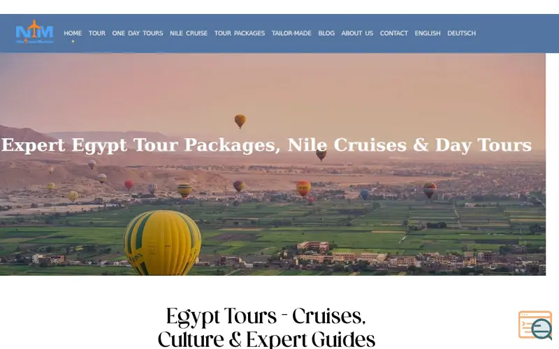 Screenshot of Nile Travel Machine