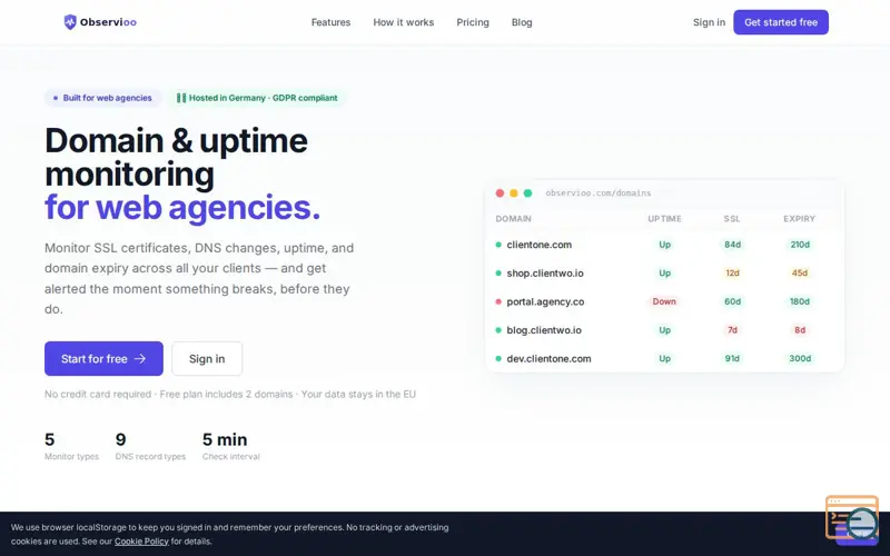 Screenshot of Observioo