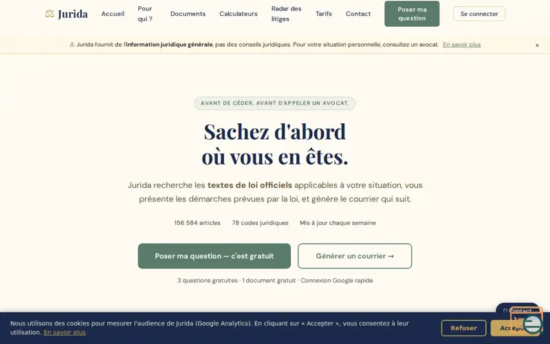 Screenshot of Jurida