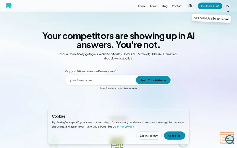 Screenshot of Repli