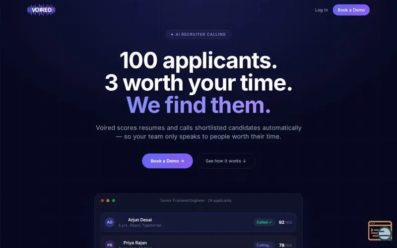 Screenshot of Voired