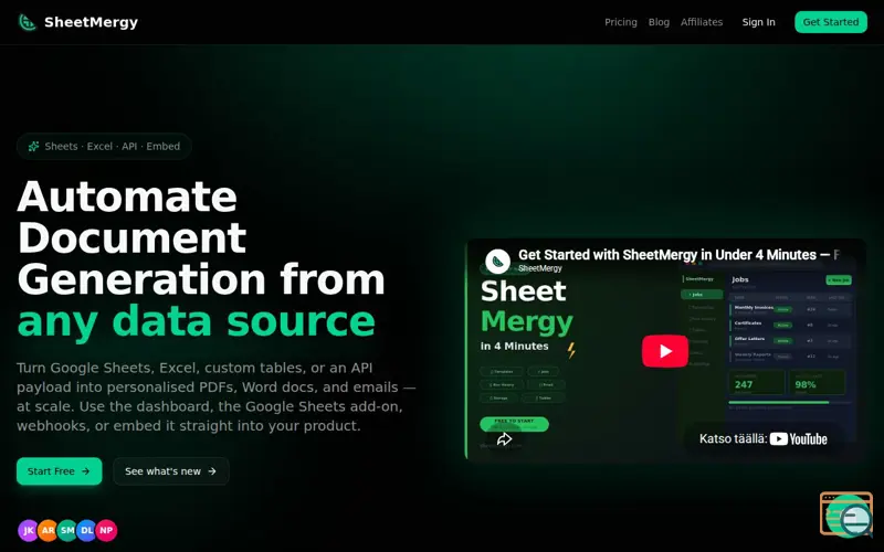 Screenshot of SheetMergy