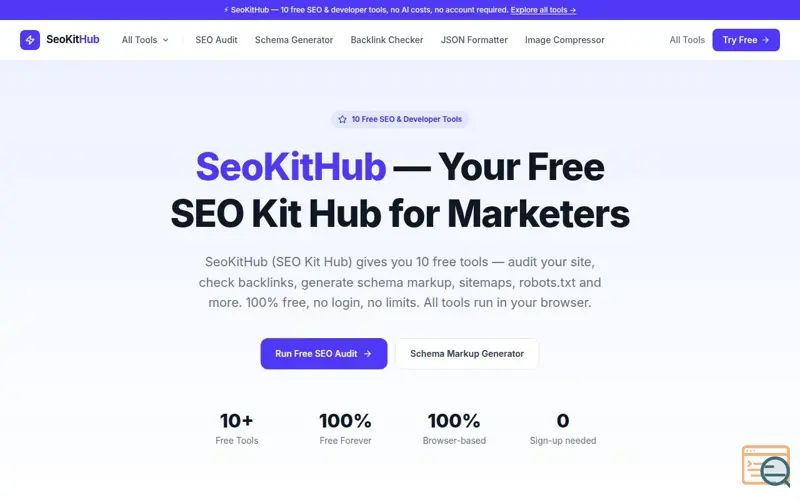 Screenshot of SeoKitHub