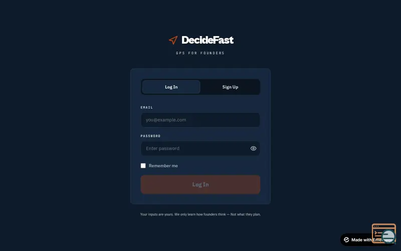 Screenshot of DecideFast