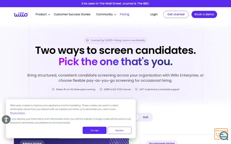 Screenshot of Willo Lite