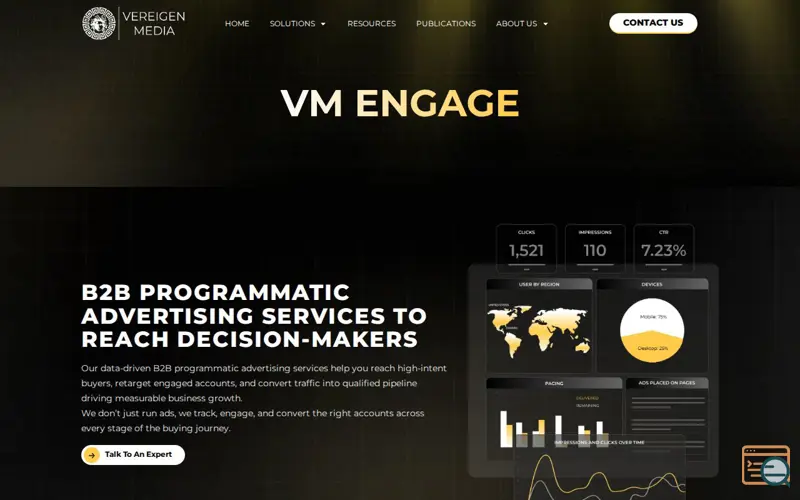 Screenshot of VM Engage by Vereigen Media