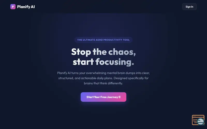 Screenshot of Planify AI