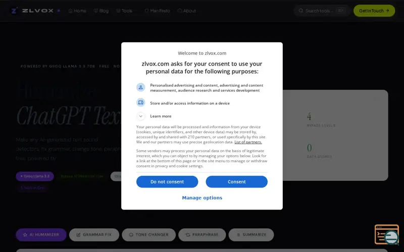 Screenshot of Zlvox
