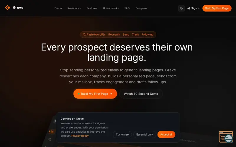 Screenshot of Greve