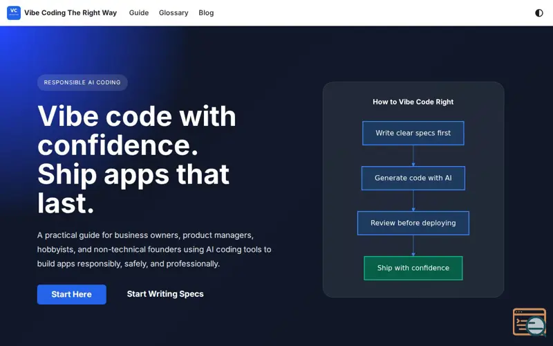 Screenshot of Vibe Coding The Right Way