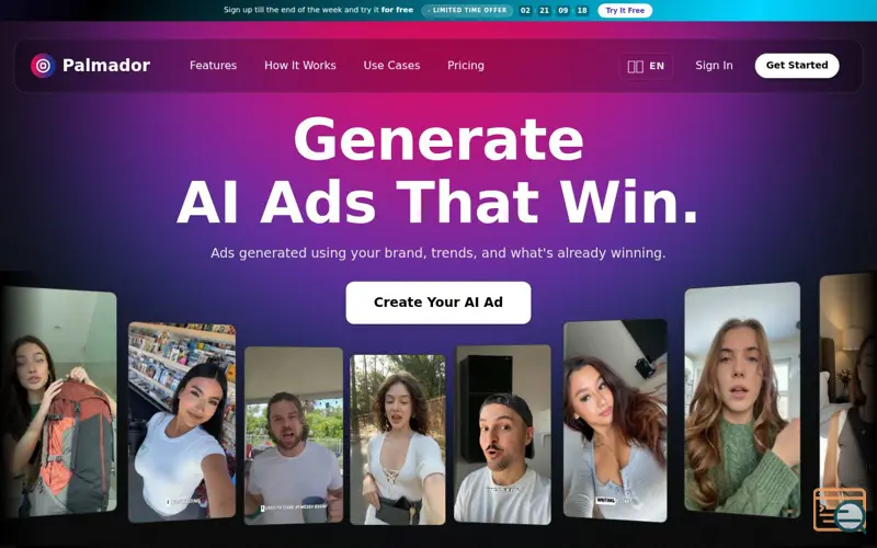 Screenshot of Palmador AI