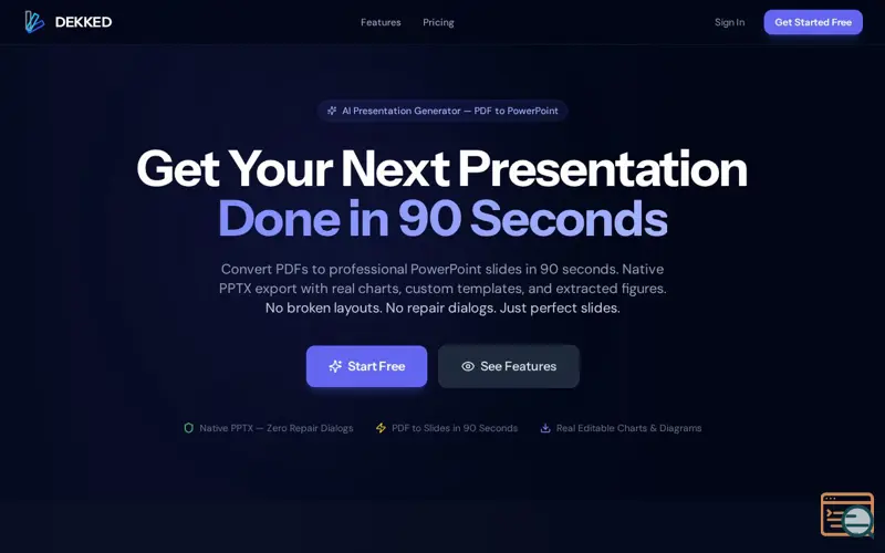 Screenshot of Dekked