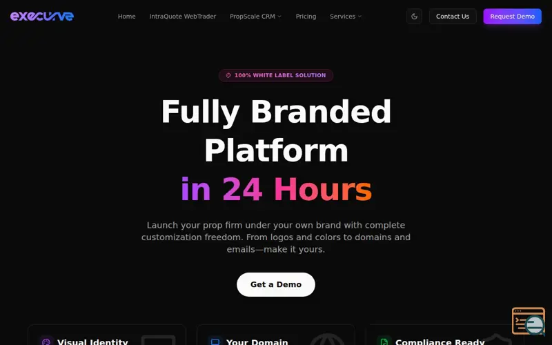 Screenshot of Execurve, a launch using InstraDNS