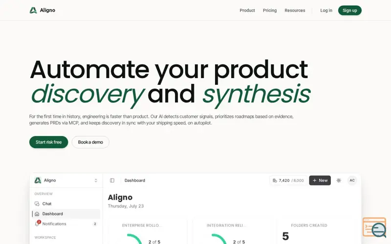 Screenshot of Alfred By Aligno