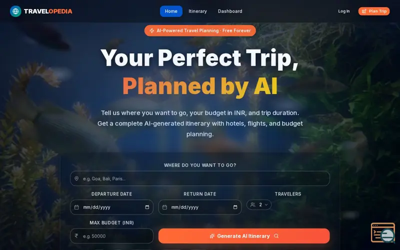 Screenshot of TRAVELOPEDIA