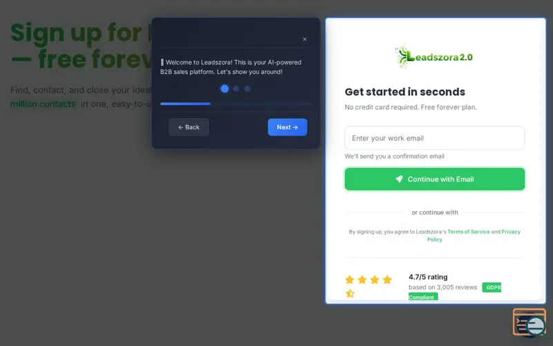 Screenshot of Leadszora