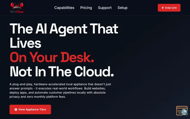 Screenshot of MiniClaw