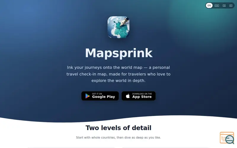Screenshot of Mapsprink