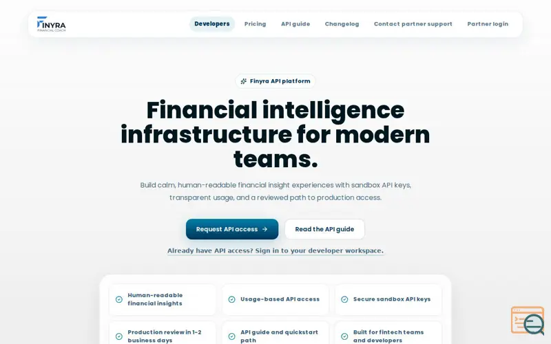 Screenshot of Finyra