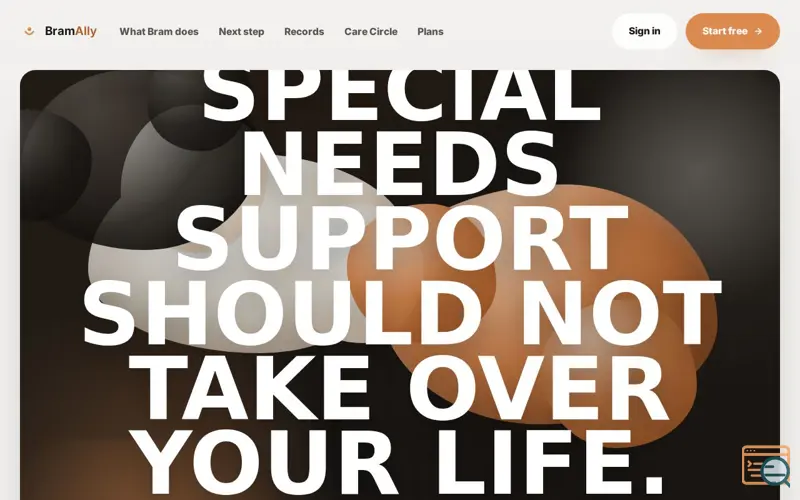 Screenshot of Bram Ally: special-needs appeal agent