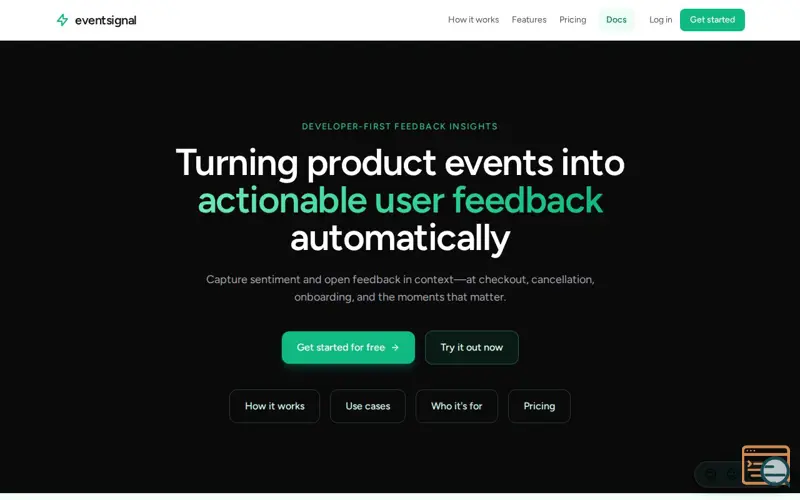 Screenshot of EventSignal