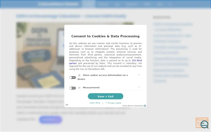 Screenshot of CalculatorsOcean