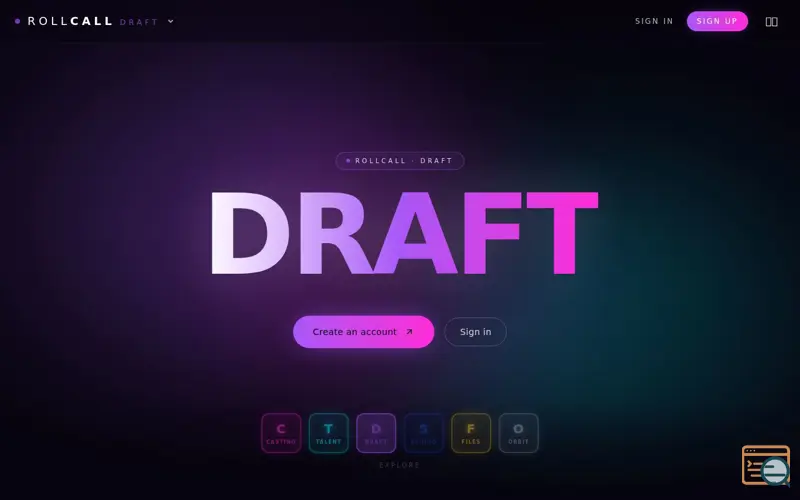 Screenshot of RollCall Draft