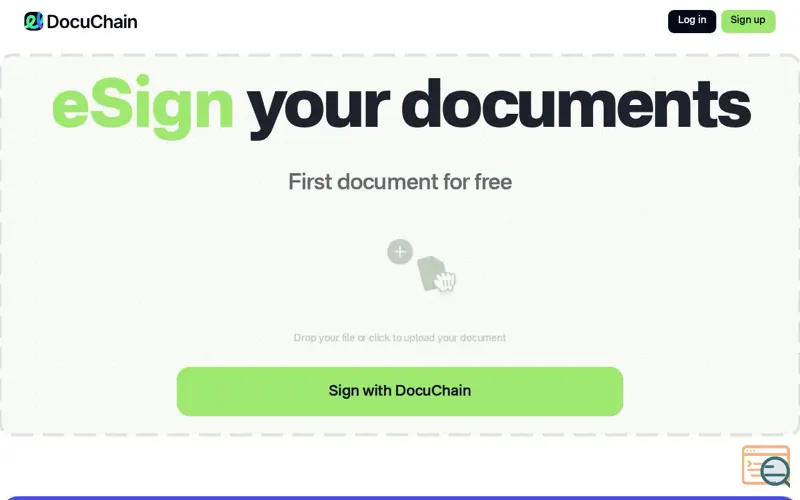 Screenshot of DocuChain
